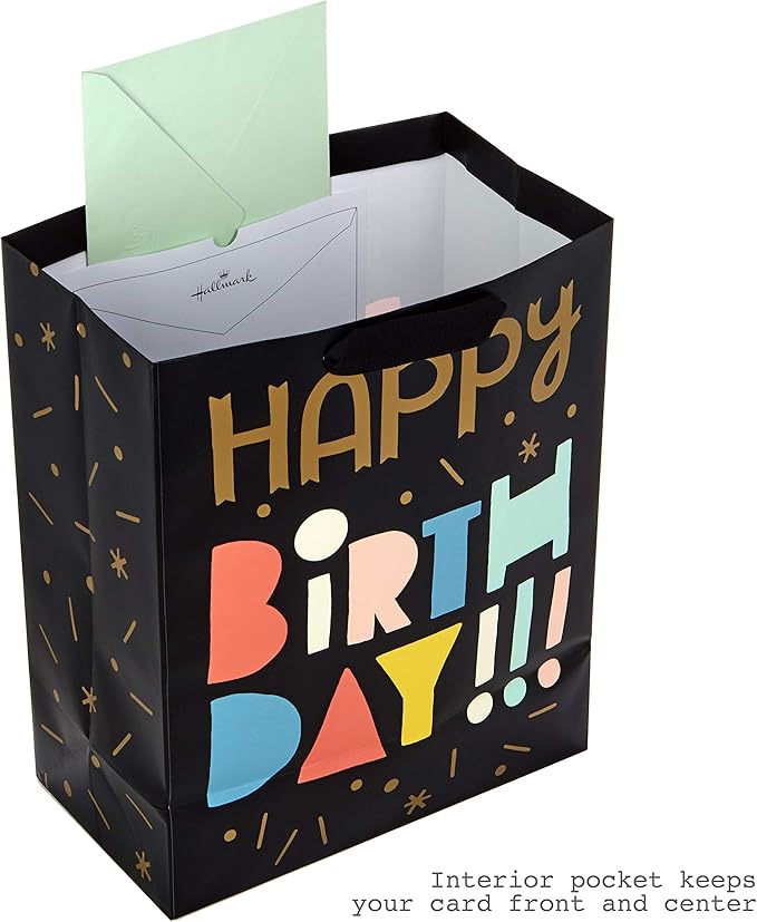 Hallmark Celebrate Gift Bags Assortment with Tissue Paper (Pack of 3: 2 Large 13" and 1 Medium 7" Gift Bags for Birthdays, Baby Showers and More)