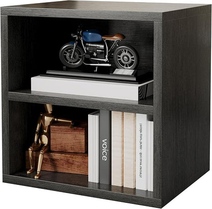 FUSUNBAO Magic DIY Cube Storage Organizer Stackable Cubes for Home Books Clothes Toy-Modular Cubby Storage System-Office Cubical-Bookcase Closet (French Oak,1 Layer Cube)