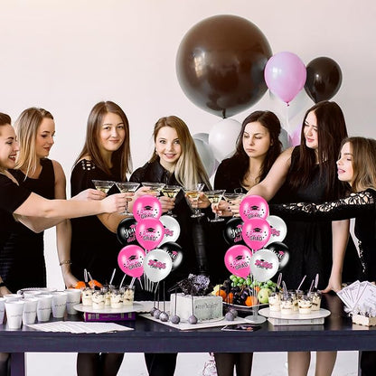 4 Set Graduation Party Balloon Stand Kits for Table Centerpieces Balloon Tables Holders with Congrats 2026 Graduation Party Decorations for School College Photo Props(Pink)