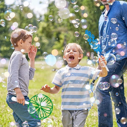Roberly 19 PCS Big Bubble Wands Set with Tray, Giant Bubbles Wands Toys for Kids Adults Summer Outdoor Activities Birthday Gifts Party Favors