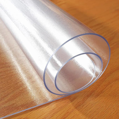 Frosted Clear Table Protector 40 x 72 Inch, 1.5mm Thick Plastic Table Cover, Waterproof PVC Clear Table Cover Protector, Desk Protector Mat, Writing Desk Pad for Desktop, Coffee & Dining Room Table