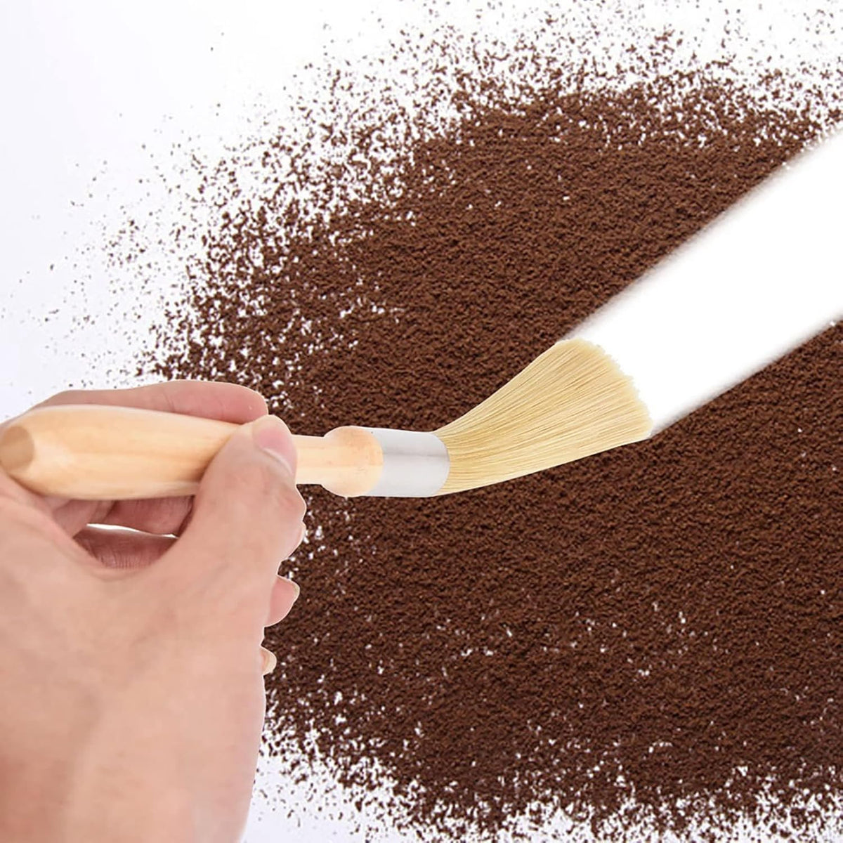 Coffee Grinder Cleaning Brush, Espresso Cleaning Brush Wooden Handle Espresso Machine Brush Cleaner Tool for Bean Grain Coffee Tool Home Kitchen