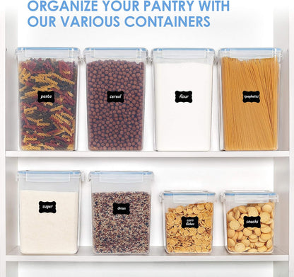 Vtopmart Extra Large Tall Airtight Food Storage Containers 4 Pieces 5.9qt / 6.5L-Plastic PBA Free Kitchen Pantry Canister for Spaghetti