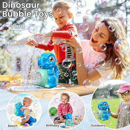 Dinosaur Bubble Machine Toys for Toddlers: Battery-Operated Bubble Maker with Bubble Solution for Kids - Perfect for Outdoor Parties, Yard Fun - Idea Kids Gift for Easter Christmas Birthday
