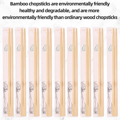 Disposable Bamboo chopsticks (50PAIRS) Sturdy Smooth,Individually Wrapped Wooden Chopsticks Best for Korean Japanese Sushi & Asian Dishes,chopsticks surface smooth without debris.