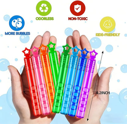 200 Pcs Mini Bubble Wadns Party Favors for Kids,10-Color Bubble Stick, Thanksgiving and New Year, Theme Birthday, Wedding, Summer Girls and Boys Carnival, Outdoor Gifts for Students
