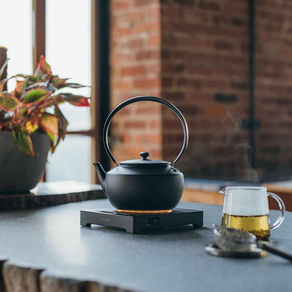 Balmuda MoonKettle, Electric Kettle with Temp Control (122°F - 212°F), Hold & Keep Warm, 900ml (30 fl oz), Soothing Ambient Light & Sound