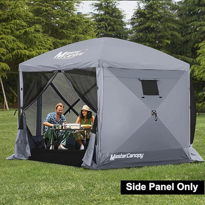 MASTERCANOPY Wind Screen Side Panel with Window for 12x12 Escape Screen Shelter Canopy Tent - Weatherproof, UV Resistant Sun Shade Attachment Accessory (Beige, 1 Pack)