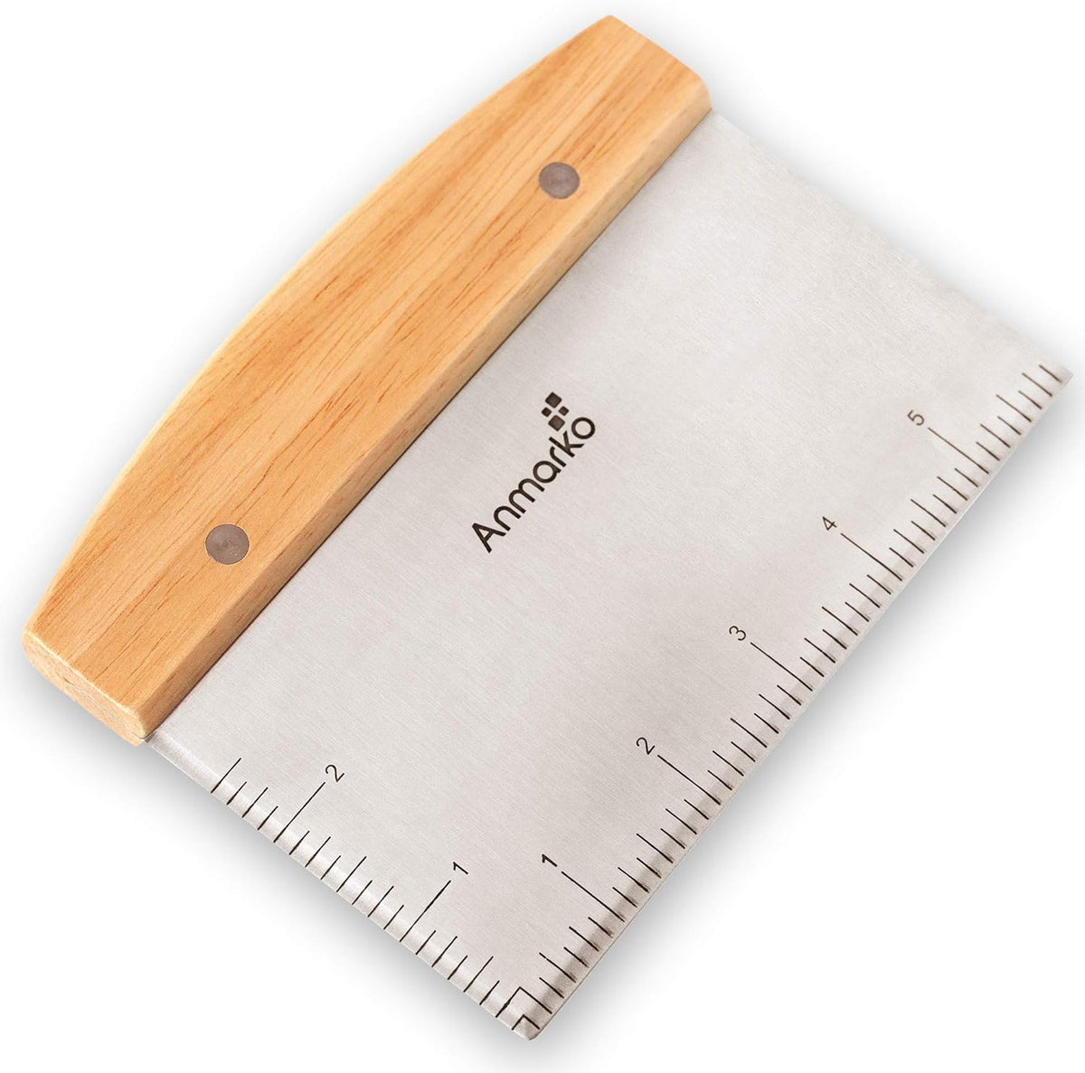 Dough Cutter for Bread and Pizza Dough - Stainless Steel Metal Griddle Scraper Chopper