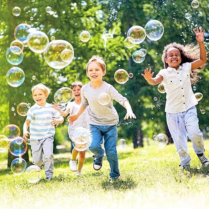 ATDAWN 1L High-Capacity Automatic Bubble Machine with 45ft Remote, Metal Blower for Wedding Party Birthday Indoor Outdoor Use