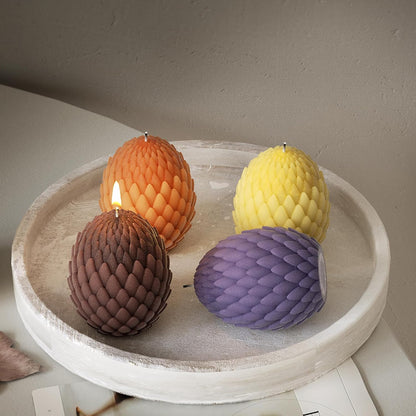Dragon Egg & Scale Molds - Silicone Resin Casting Molds for 3D Animal & Wave Candle Decor