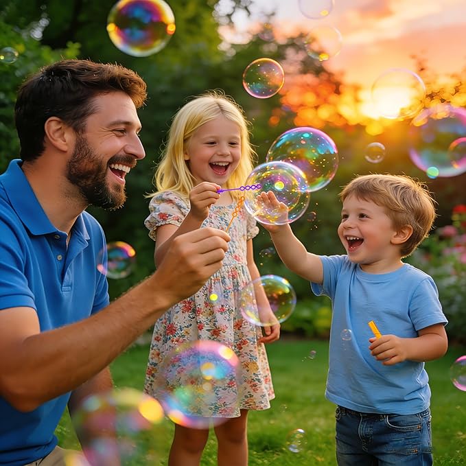 32 Pcs Mini Bubble Wadns Party Favors for Kids,8-Color Bubble Stick, Thanksgiving and New Year, Theme Birthday, Wedding, Summer Girls and Boys Carnival, Outdoor Gifts for Students