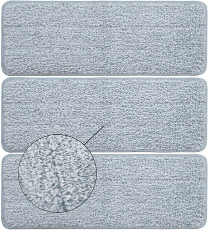 Bulletproof Microfiber Mop Replacement Heads - Washable Pads for Floor Cleaning Compatible with Tethys & Most 11” - 13” Flat Squeeze Mops for Wet/Dry Mopping, Sanitizing, and Scrubbing Hardwood