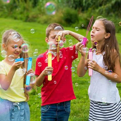 SpringFlower 48 Pcs Bubble Wand, Bubble Wands Bulk, Bubble Party Favor Supply for Summer Indoor & Outdoor Activities, Bubble Solution Summer Toy in 6 Colors, Birthday,Wedding, Party