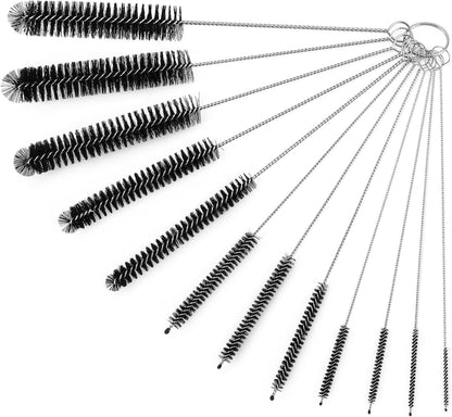 Straw Cleaner Brushes Sets, 12 Pieces 8.2 Inch Botthle Cleaning Brush and Nylon Tube Brush Brush Kit for Sippy Cup, Tumbler, Water Bottle