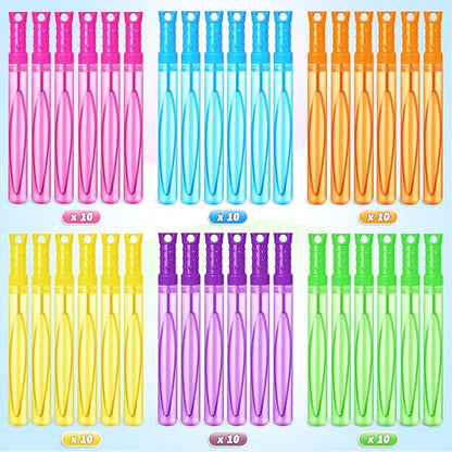 SpringFlower Bubble Wand, 60 Pcs Bubble Wands Bulk, Summer Toys Outdoor Activity Supply,Bubble Party Favors for Kids, Birthday, Wedding, Party
