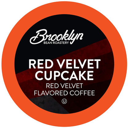 Brooklyn Beans Red Velvet Coffee Pods - Compatible with Keurig 2.0 K Cup Brewers, 40 Count, Dessert-Inspired Red Velvet Flavored