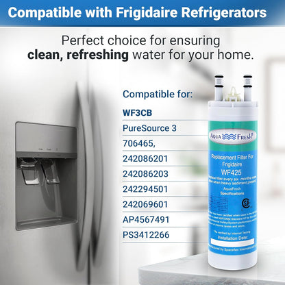 Aqua Fresh Replacement for WF3CB, PureSource 3, 706465, 242086201, 242086203, 242294501, 242069601, AP4567491, PS3412266, WF425 Refrigerator Water Filter
