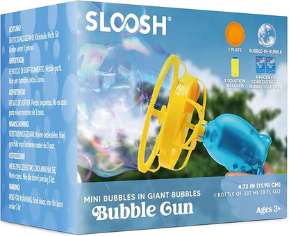 Sloosh Whale Bubble Gun with Refill Solution, Bubble Gun Machine Blower Toy for Kids, Adults, Party Favors, Summer, Easter Basket Stuffers, Birthday Gift