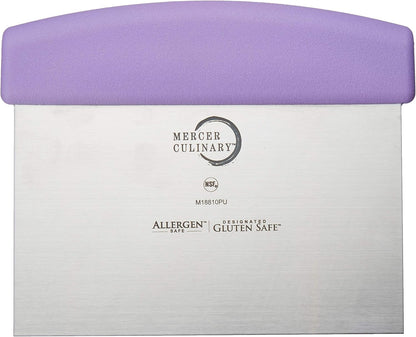 Mercer Culinary Millennia Bench Scraper, 6-Inch x 3-Inch Blade, with Purple Handle