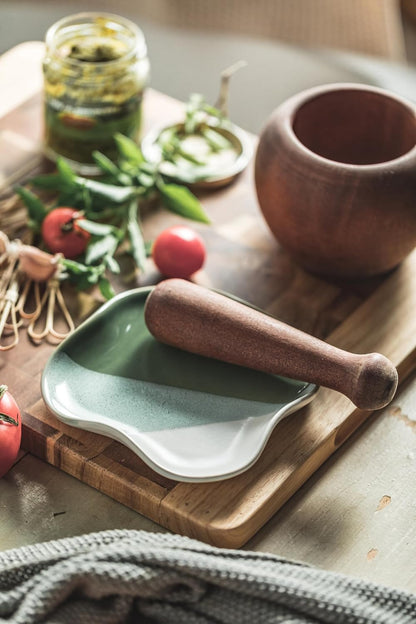 Spoon Rest for Stove Top, Spoon Holder for Kitchen Counter, Spatula Holder, Coffee Spoon Rest, Coffee Spoon Holder, Utensil Rest, Gradient Green