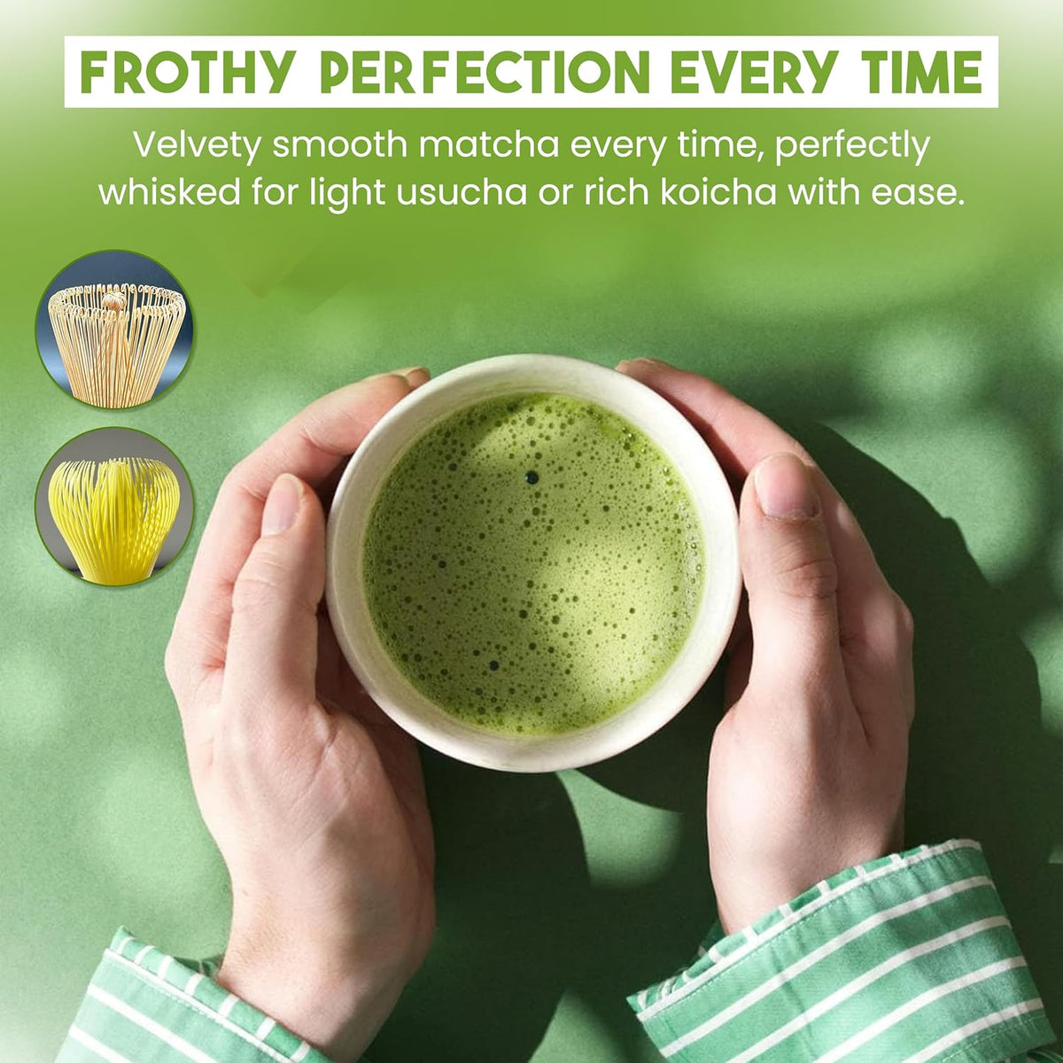 Happy Path & CO Matcha Whisks for Japanese Matcha Tea - 100 prong Bamboo & Resin Whisk for Latte, Chasen Matcha Whisk, Traditional & Modern Whisks