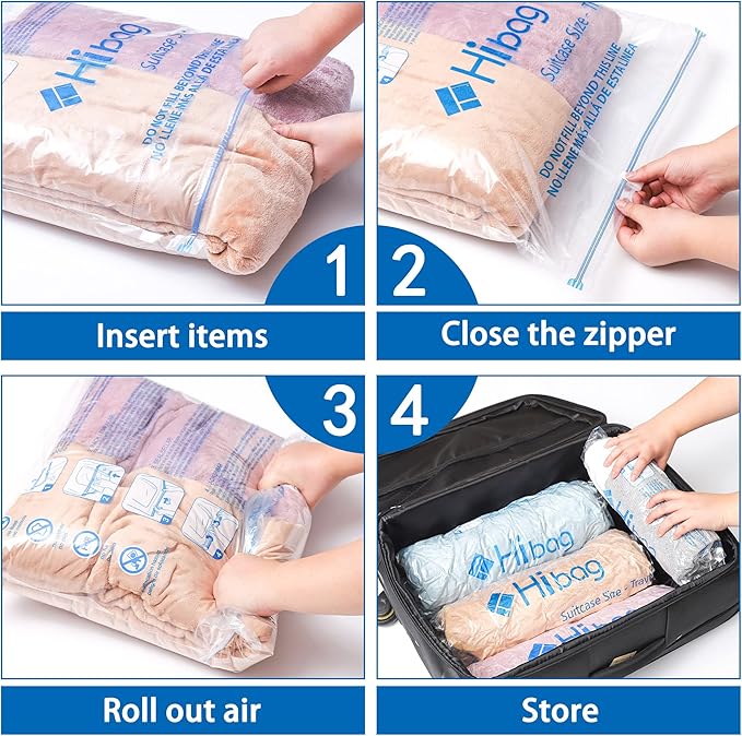 Vacuum Storage Bags, Space Saver Vacuum Seal Storage Bags 35-Pack Sealer Bags for Clothes, Clothing, Bedding, Comforter, Blanket (35C)