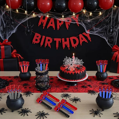 Jenaai 24 Spider Web Bubble Wands Number 5 Spider Bubble Wand Party Favors for Summer Activity Cartoon Birthday Gifts Carnival Goody Bag Stuffers Wedding Supplies