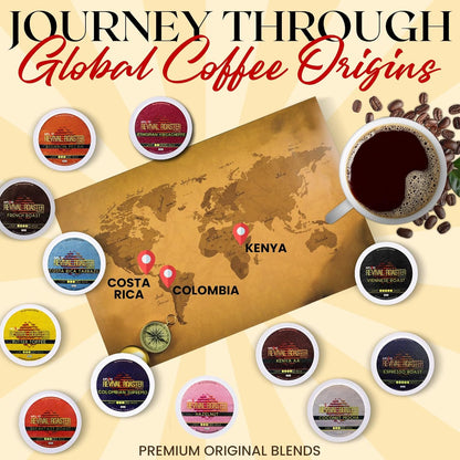 InfuSio Coffee Pods Variety Pack – 96 Count, 12 Crafted Medium & Dark Roast Blends and Artisan-Inspired Flavors Like Bourbon Pecan & Butter Toffee