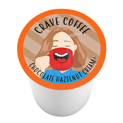 Crave Beverages Chocolate Hazelnut Creme Coffee Pods for Keurig K Cup Brewers, 100 Count