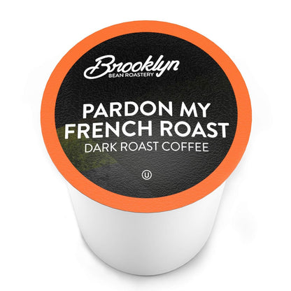 Brooklyn Beans French Roast Gourmet Coffee Pods - Compatible with Keurig K Cup Brewers Including 2.0 Machines, 40 Count, Dark Roast and Intense