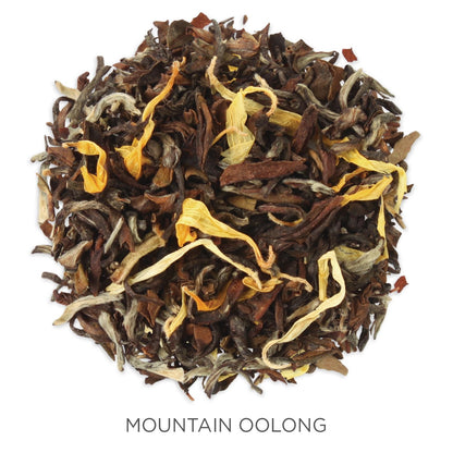Tea Forte Mountain Oolong Premium Organic Loose Leaf Caffeinated Oolong Blend Canister, Makes 35-50 Cups