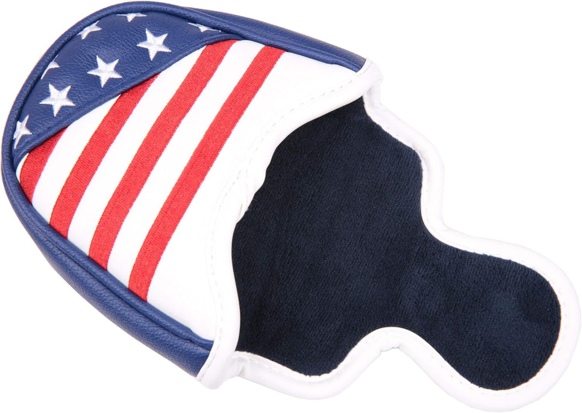 USA Flag and Eagle Golf Driver/Fairway Wood/Hybrid/Iron/Mallet Putter/Blade Putter Head Cover