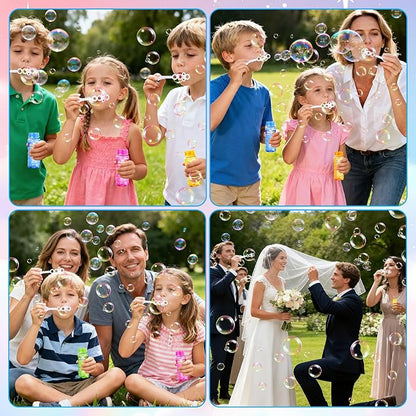 AuroTops 24 PCS Bubble Bottles with Wand Assortment for Kids,Bubble Solution Summer Toys for Kids Bubbles Party Favors,Birthday Party Supplies,Blow Bubbles in Bulk,Indoor & Outdoor Activities,6 Colors