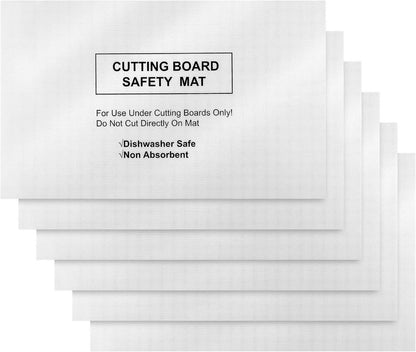 Haull 6 Pcs Non slip Cutting Board Mats Non Absorbent Safety Mat for Under Kitchen Cutting Boards, Dishwasher Safe, 16 x 10 Inches