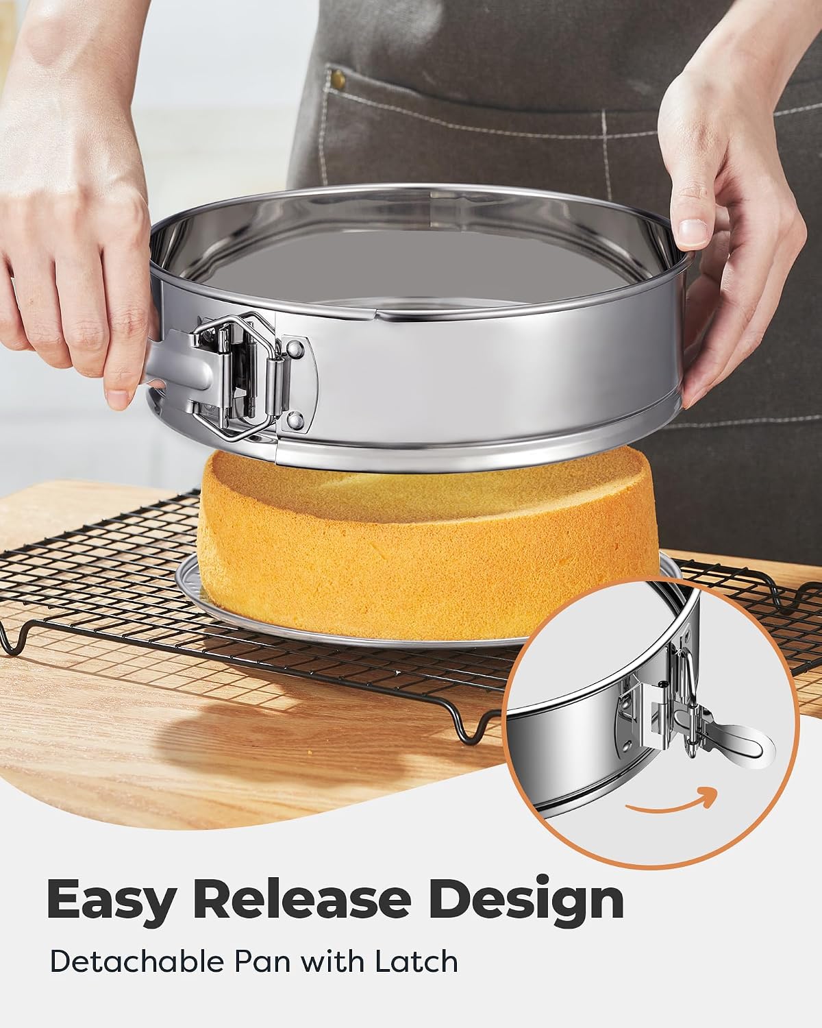 Kootek Cake Pan, Springform Pan with Removable Bottom, 9 Inch, Round