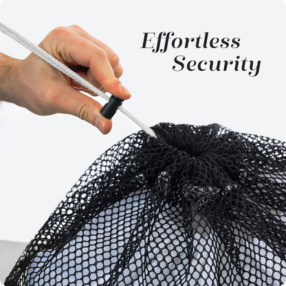 Handy Laundry Mesh XL Laundry Bag - Durable, Machine Washable with Secure Drawstring Closure - Perfect for College Dorms, Laundromats, Apartments (Black, Large 24" x 36")