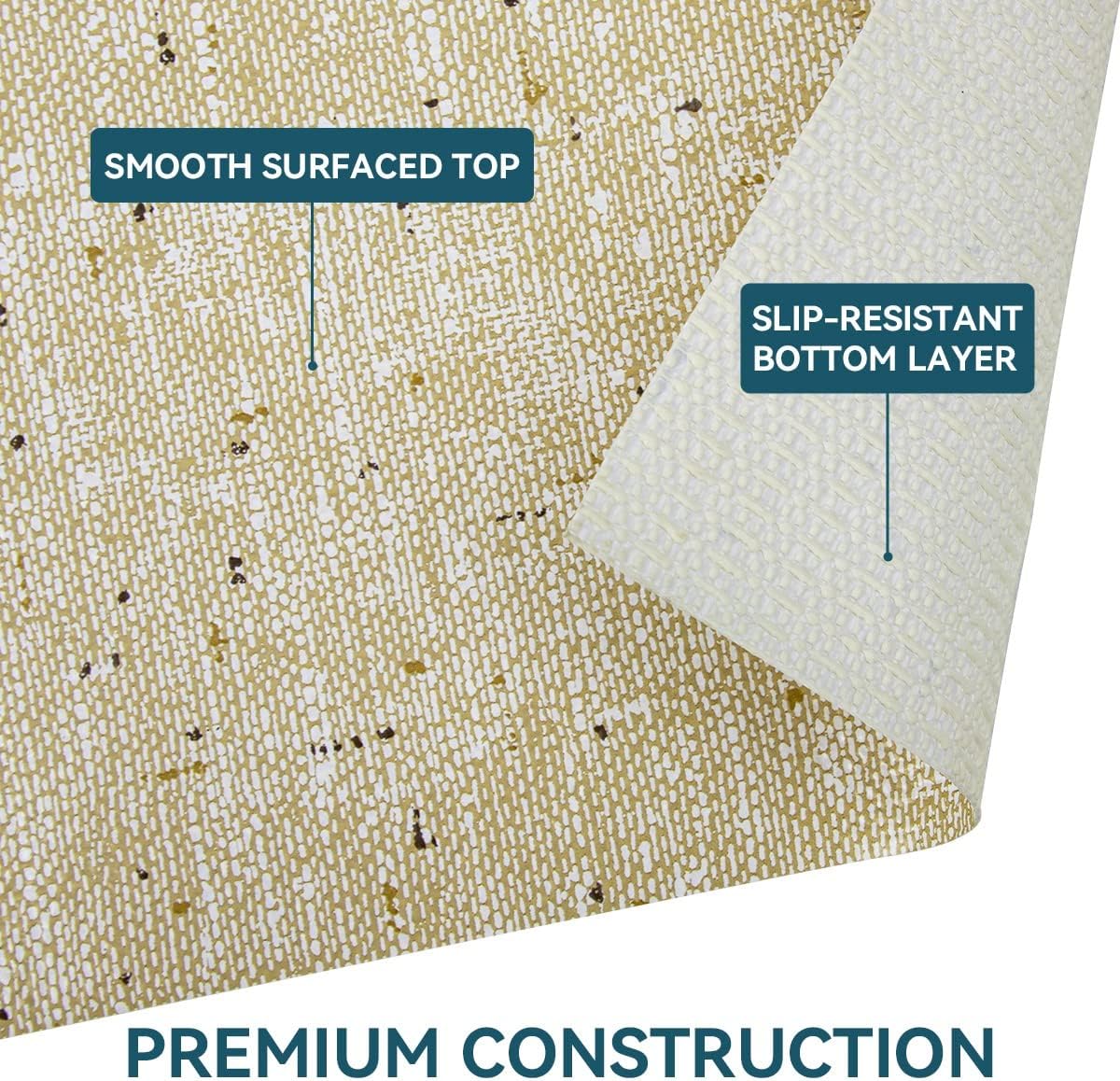 Shelf Liner 20 x 72 Inch 2 Rolls Shelf Liner Non Adhesive, Drawer Liner Non Slip Kitchen Mat Waterproof Oil-Proof for Kitchen Cabinet, Shelves, Refrigerator, Storage, Desks, Easy to Trim