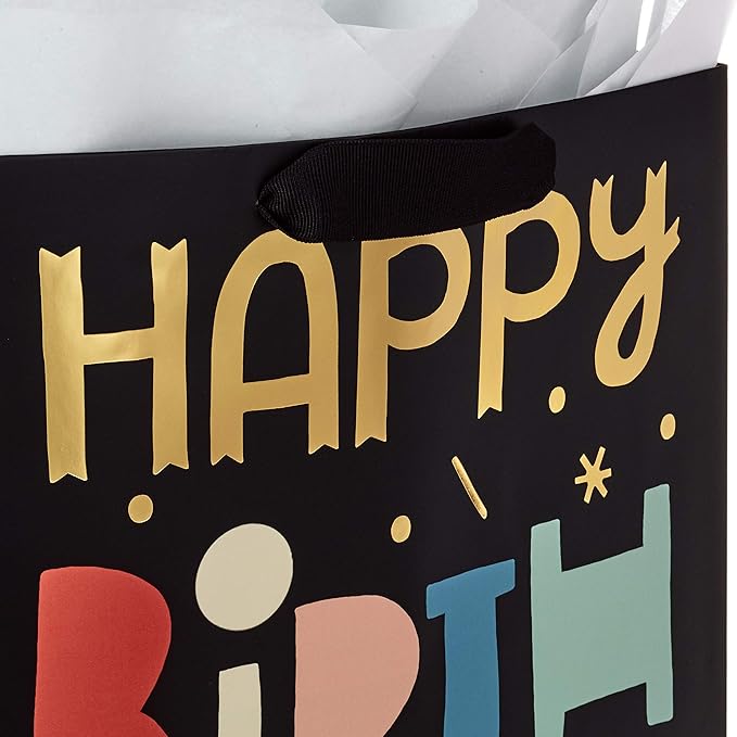 Hallmark Celebrate Gift Bags Assortment with Tissue Paper (Pack of 3: 2 Large 13" and 1 Medium 7" Gift Bags for Birthdays, Baby Showers and More)