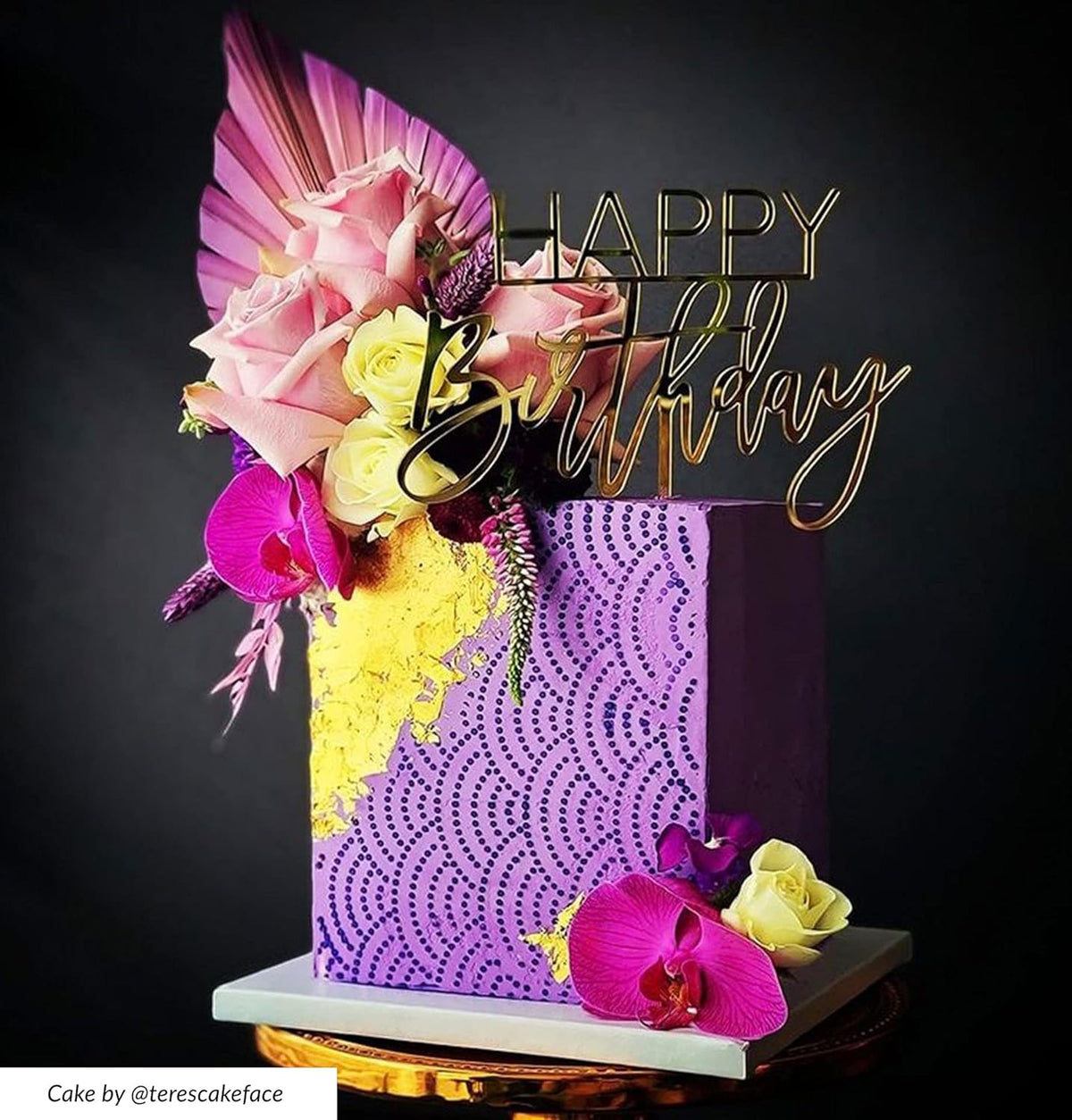 Cake Decorating Stencil for Tall Buttercream Cake, Royal Icing, Ganache, Paint, Airbrush (ORIO)
