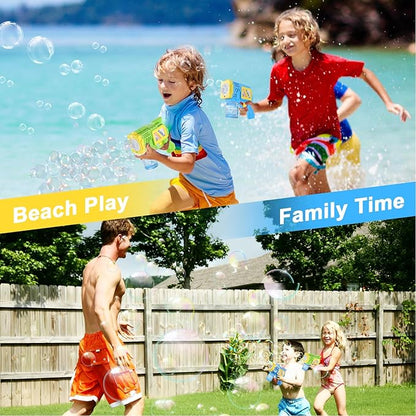 2 Pack Bubble Gun for Kids: Bubble Guns for Kids 4-8| Bubble Machine Gun for Toddlers| Easter Basket Stuffers| Bubble Blaster with Refill Solution| Gifts for Wedding Easter Party Favor