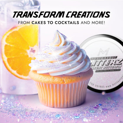 Monégasque Iridescent Edible Glitter for Drinks 10g – Halloween Edible Glitter for Cakes & Cocktails - Cocktail & Drink Shimmer Powder