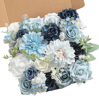 Serra Flora Artificial Flowers Combo Box Set for DIY Wedding Bouquets Centerpieces Arrangements Bridal Shower Party Home Decorations