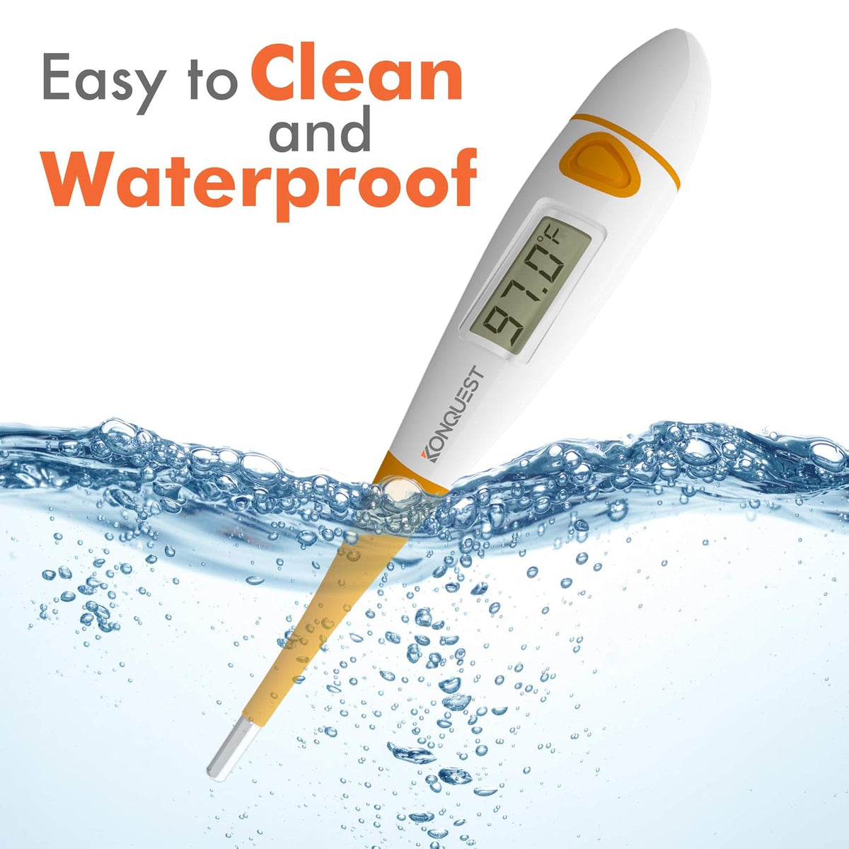 Konquest KDT-1201 Best Digital Medical Thermometer, Highly Accurate and Fast, Easy to Use, 10 Second Reading. Detect Fever Quickly