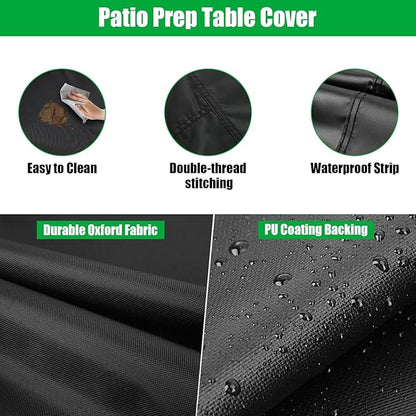 36 Inch Outdoor Prep Table Cover,Waterproof Patio Stainless Steel Table Work Cover,Outdoor Grill Cart Pizza Oven Tables Covers - 36 x 24 x 35 Inch
