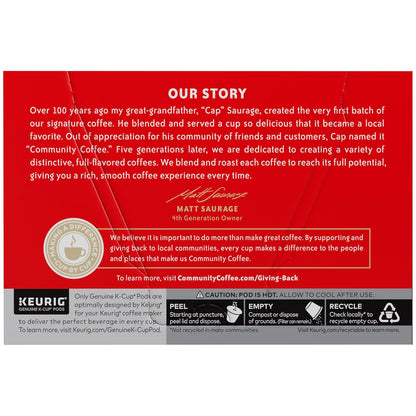 Community Coffee First Light, 72 Keurig Coffee Pods, Light Roast, Compatible with all K-Cup Brewers, 12 Count (Pack of 6)