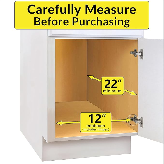 LYNK PROFESSIONAL® SELECT™ Slide Out Cabinet Organizer Pull Out Drawer, 11" x 21" Pull Out Cabinet Organizer – Pull Out Shelves for Kitchen Cabinets – Roll Out - Lifetime Ltd. Warranty, Wood Chrome