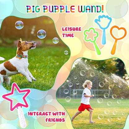 WinnerWhy 30 Pcs Big Bubble Wands Set Most Ages Summer Outdoor Birthday Parties, Without Bubble Solution(pop)