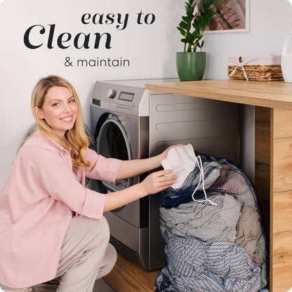 Handy Laundry Mesh XL Laundry Bag - Durable, Machine Washable with Secure Drawstring Closure - Perfect for College Dorms, Laundromats, Apartments (Blue, Large 24" x 36")