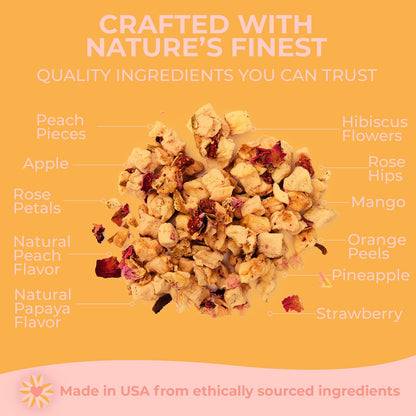 Katy’s Peach Bellini Loose Leaf Tea, Fruity & Refreshing Light White Herbal Tea, Apple, Peach & Mango, Caffeine-Free Tea, 30+ Cups, Hot or Iced